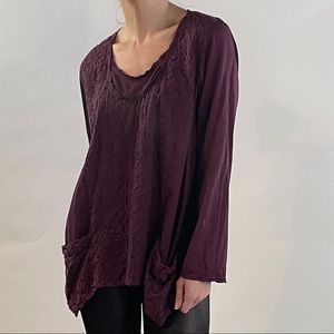 Johnny Was Purple Blouse/Tunic